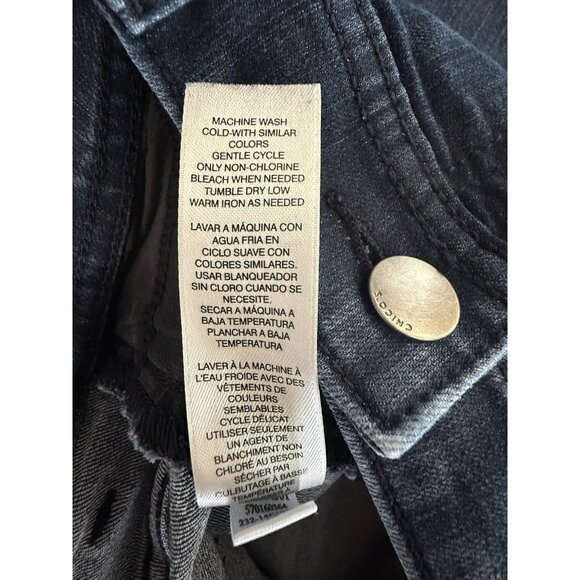 Chicos Fabulously Slimming Straight Jeans~Size 0.5 (S/6)~Dark Indigo L12 04 - Picture 10 of 11